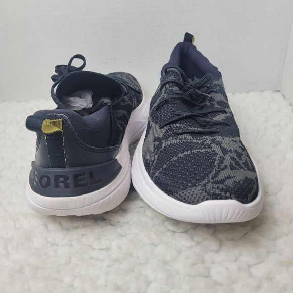 Sorel Explorer Blitz Stride Womens Sneaker Size 9.5 Lace Black Gray Knit Slip On - Picture 7 of 9